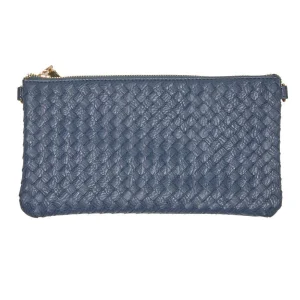 NRS Medium Navy Woven Clutch