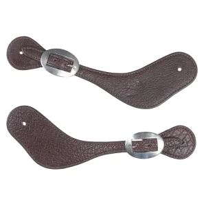 NRS Men`s Exotic Leather Spur Strap with Stainless Steel Buckles