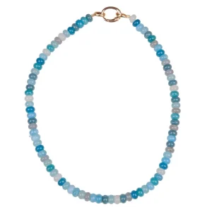 NRS Mixed Blue Stone Beaded Necklace