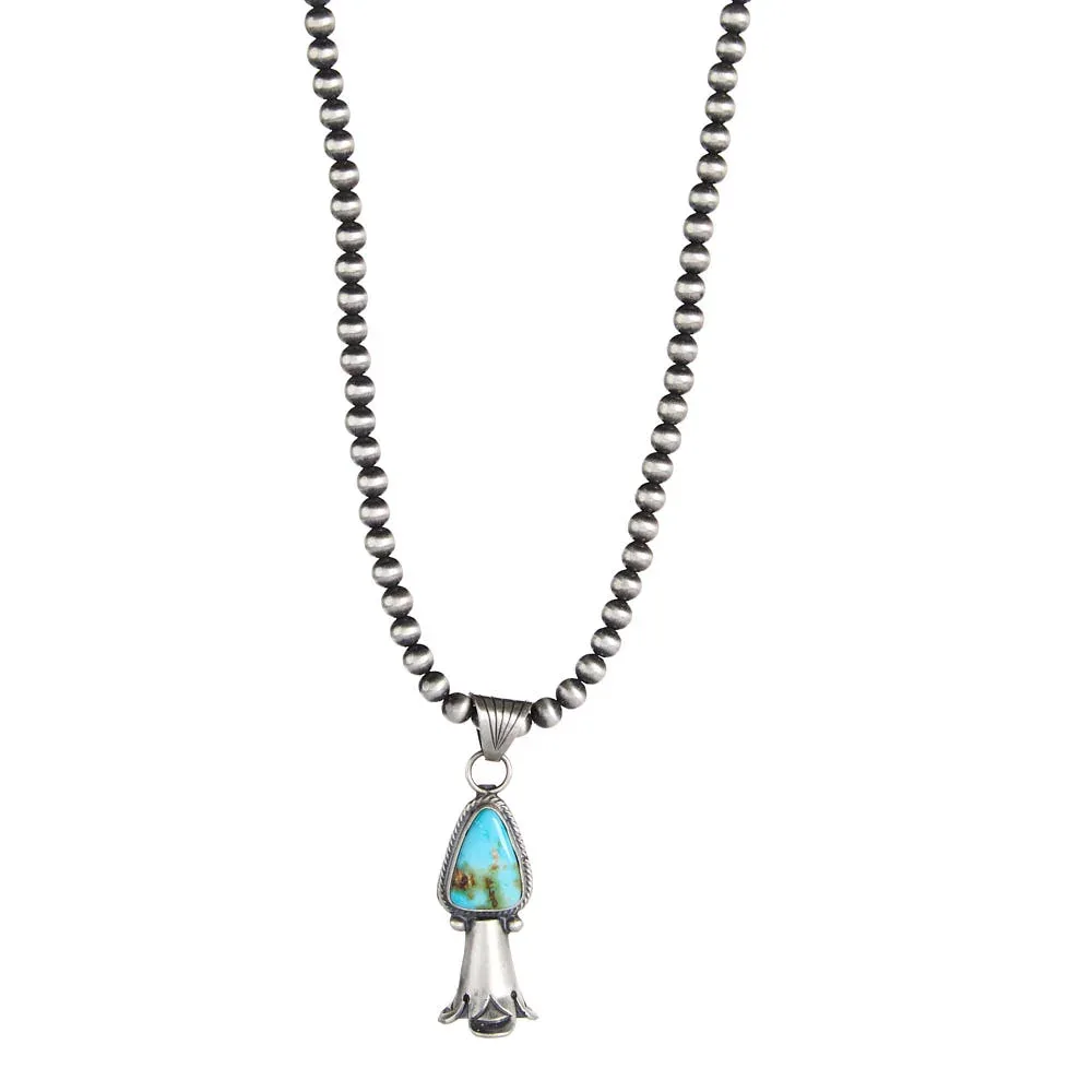 NRS Navajo Pearl Sonoran Gold Squash Necklace - Image 2