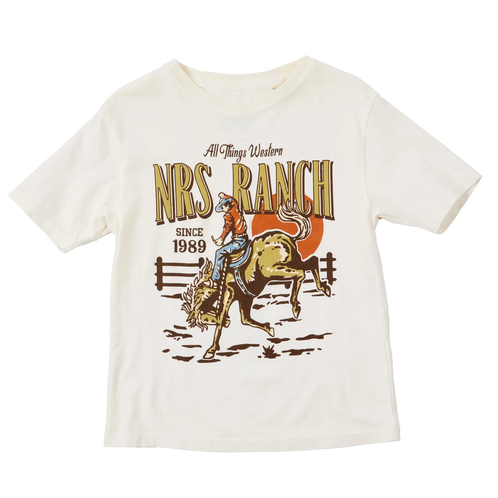 NRS NRS Ranch Youth Bucking Horse Ivory Tee - Image 2