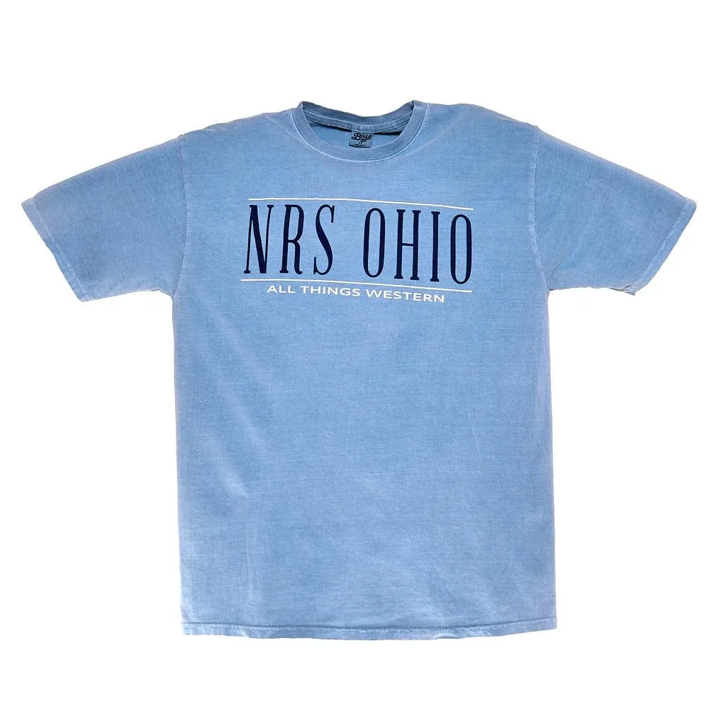 NRS Ohio All Things Western Denim Blue Tee Shirt