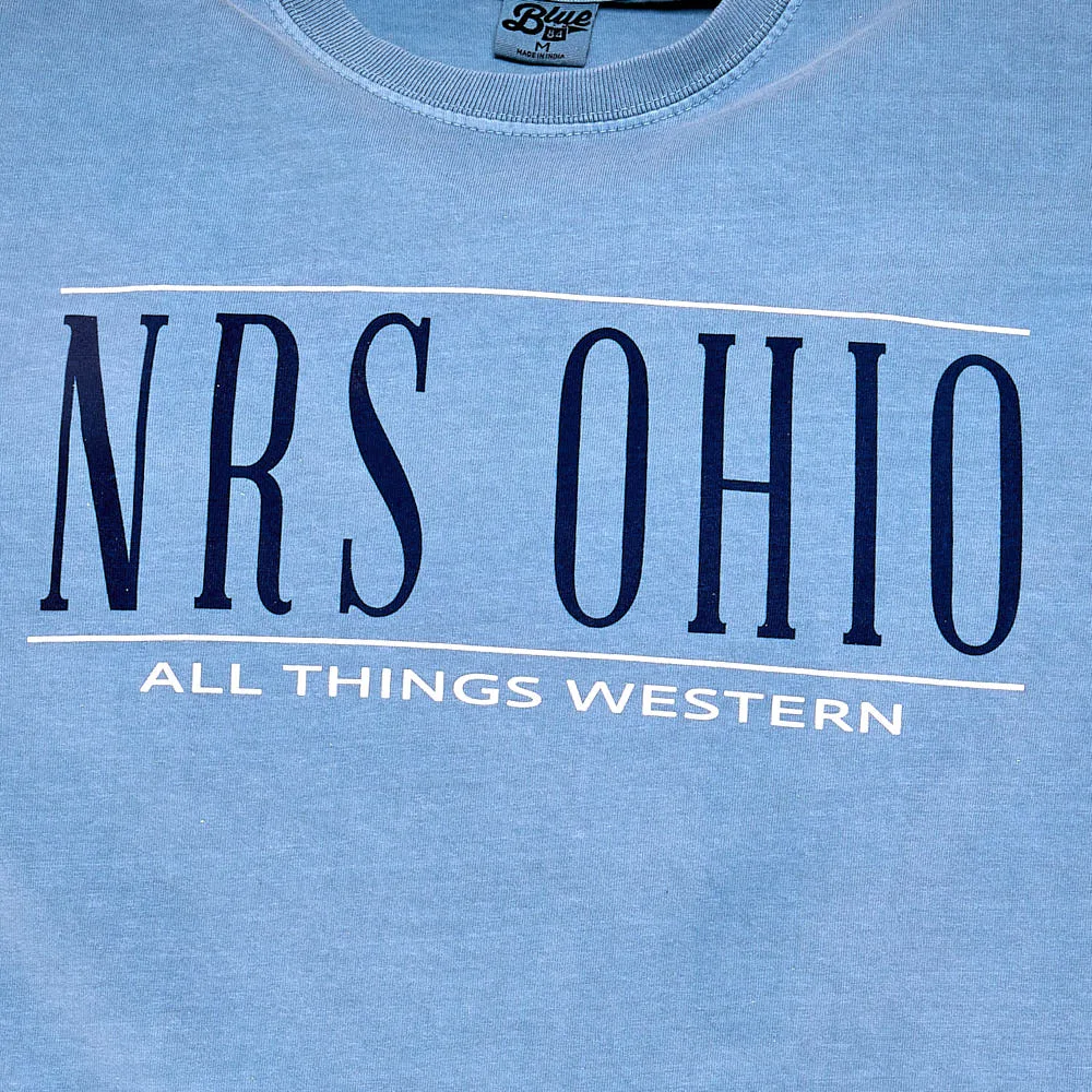 NRS Ohio All Things Western Denim Blue Tee Shirt - Image 2
