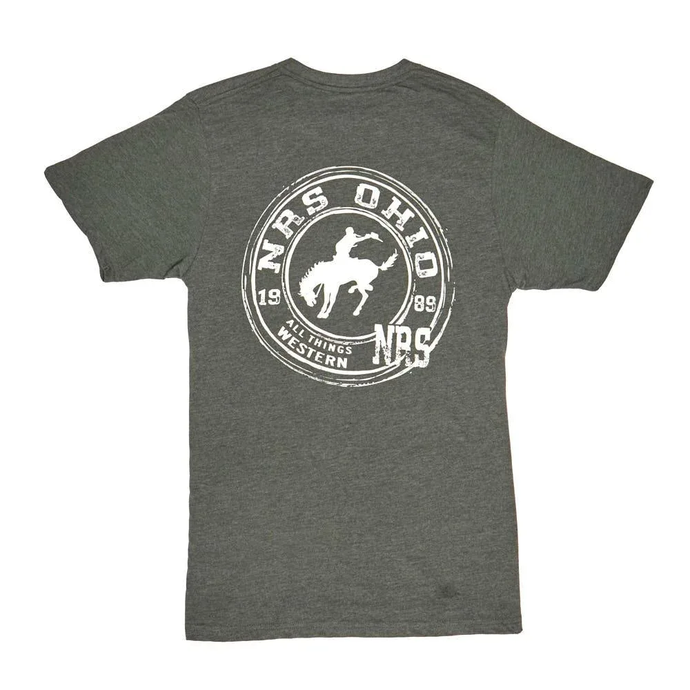 NRS Ohio Bucking Horse Logo Forest Tee Shirt