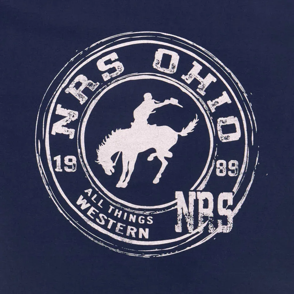 NRS Ohio Bucking Horse Logo Navy Tee Shirt - Image 2