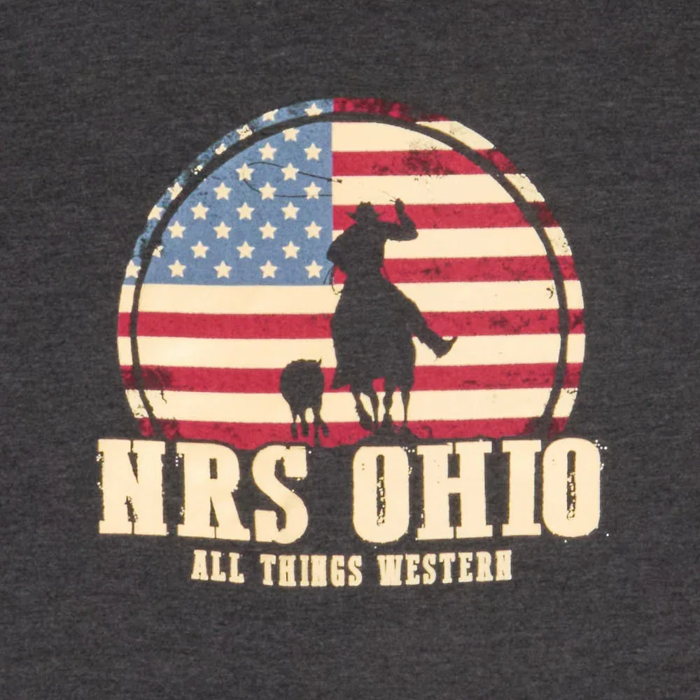 NRS Ohio Flag Roper Round Logo Black Tee Shirt - Image 2