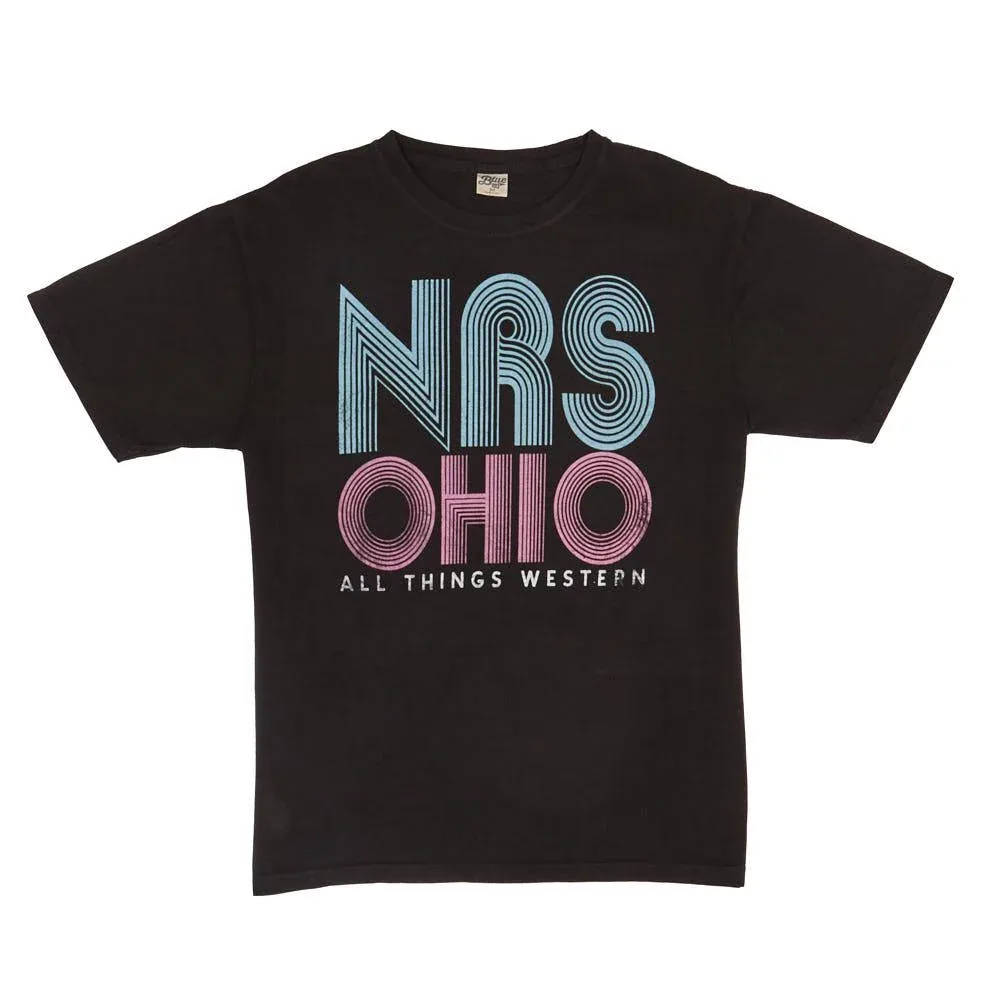 NRS Ohio Jet Black Retro Logo Tee Shirt