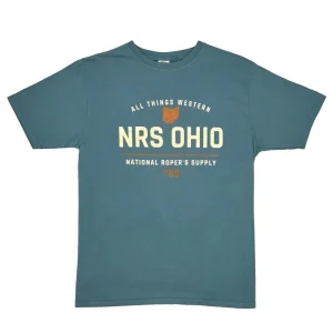 NRS Ohio National Ropers Supply 1989 Teal Tee Shirt