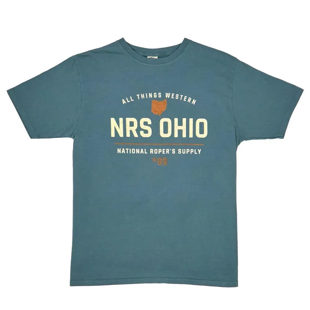 NRS Ohio National Ropers Supply 1989 Teal Tee Shirt