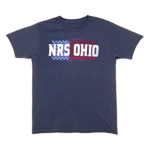 NRS Ohio Navy Flag Logo Tee Shirt