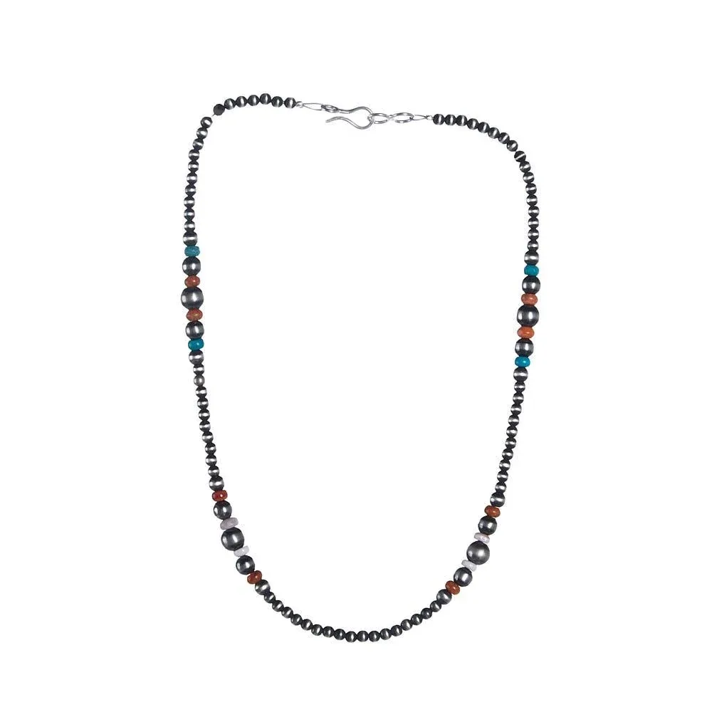 NRS Pearl & Assorted Turquoise Necklace