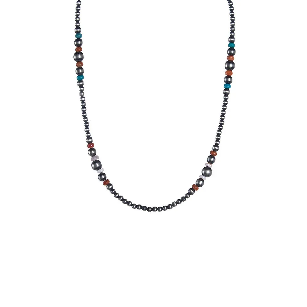 NRS Pearl & Assorted Turquoise Necklace - Image 2