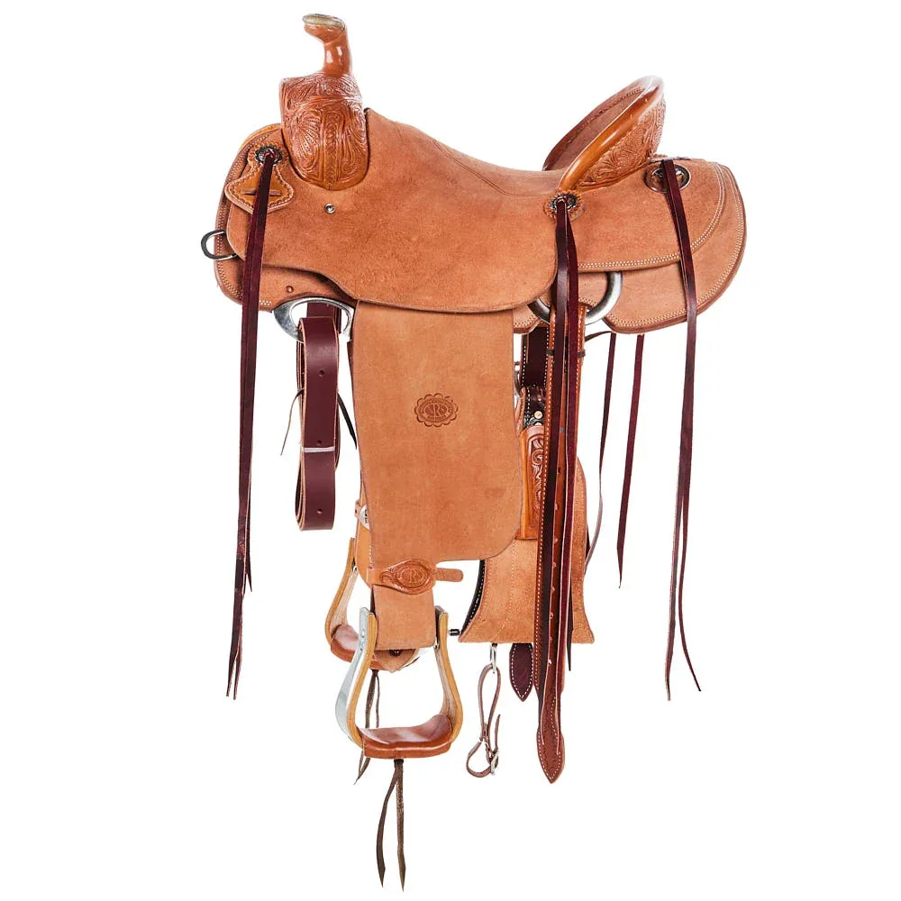 Nrs Pro Series 1/8 Breed Poinsettia Will James Ranch Roping Saddle - Image 2