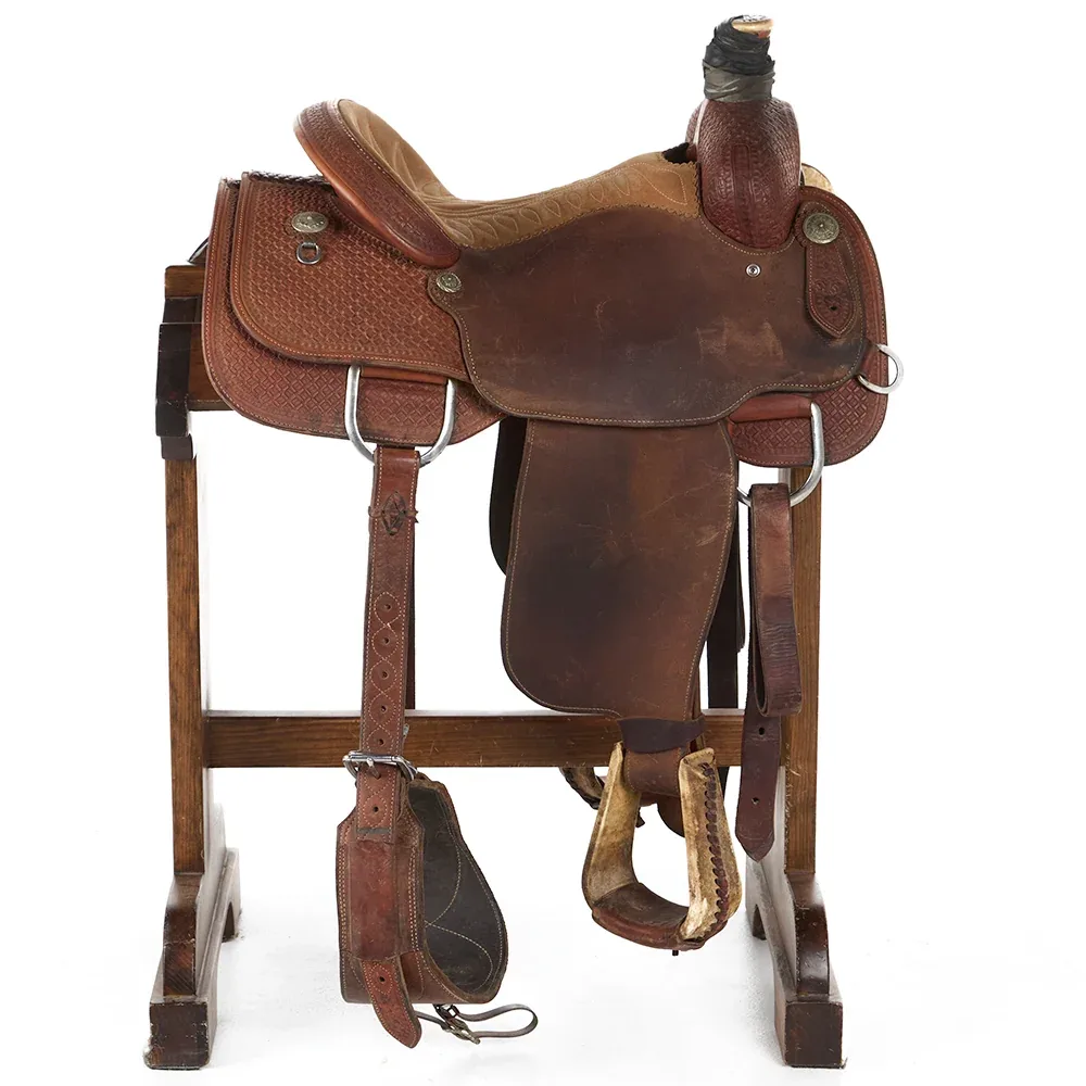 Nrs Pro Series Used 15in Waffle Stamp with Quilted Seat Team Roper - Image 2