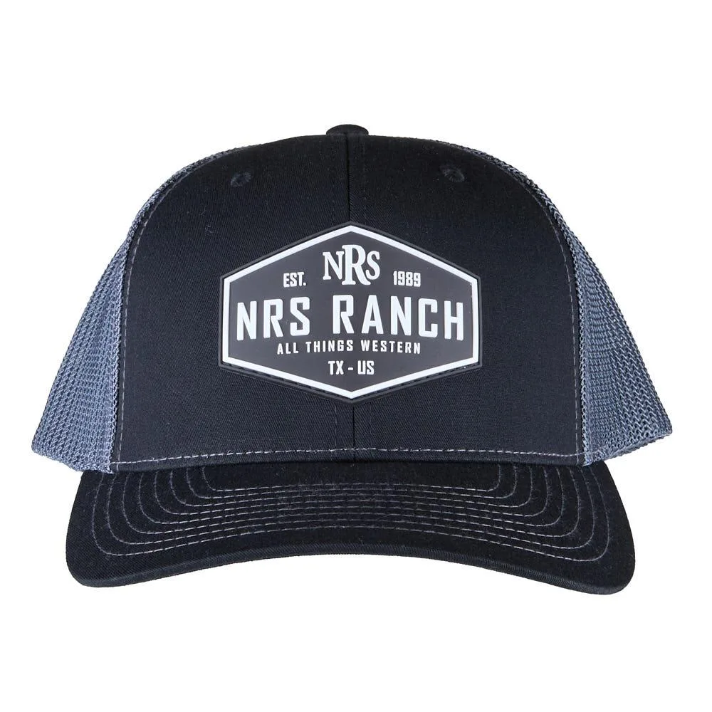 NRS Ranch Black & Graphite Rubber Patch Cap