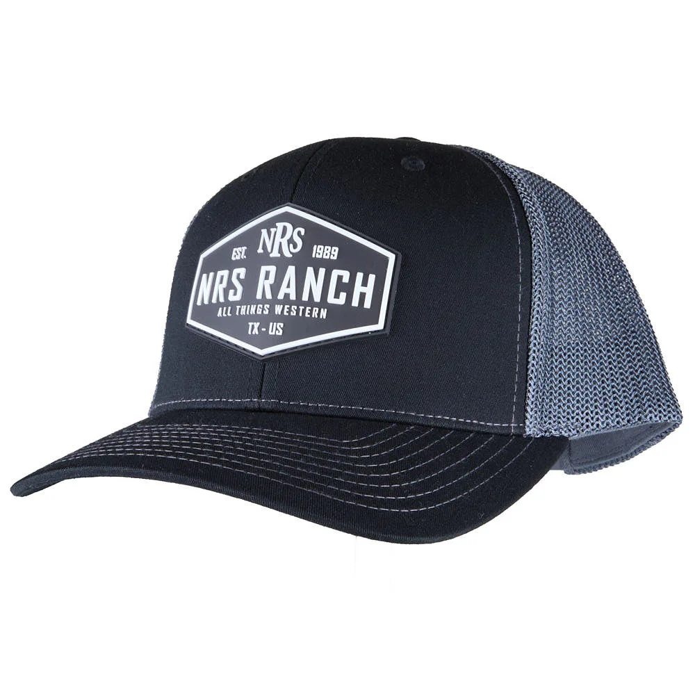 NRS Ranch Black & Graphite Rubber Patch Cap - Image 2