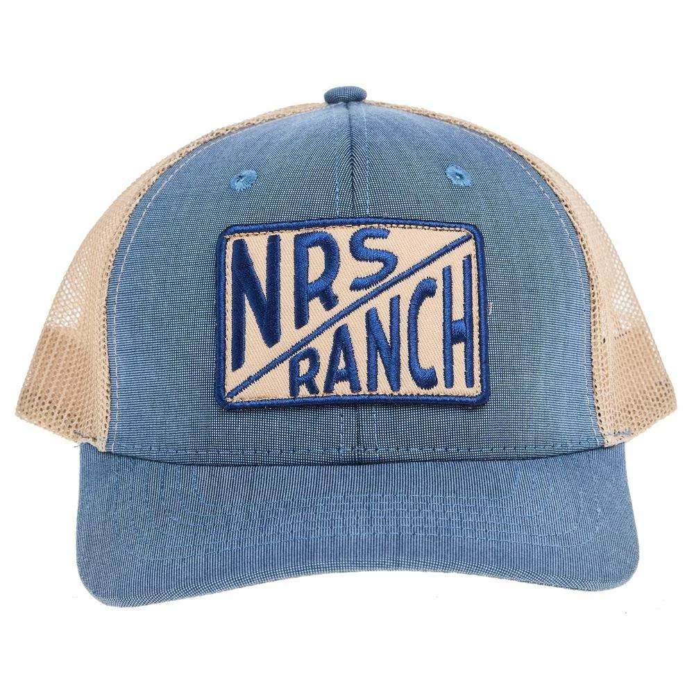 NRS Ranch Blue and Tan Vintage Patch Cap - Image 2