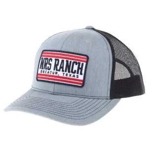 NRS Ranch Grey/Black Navy/Red Patch Cap
