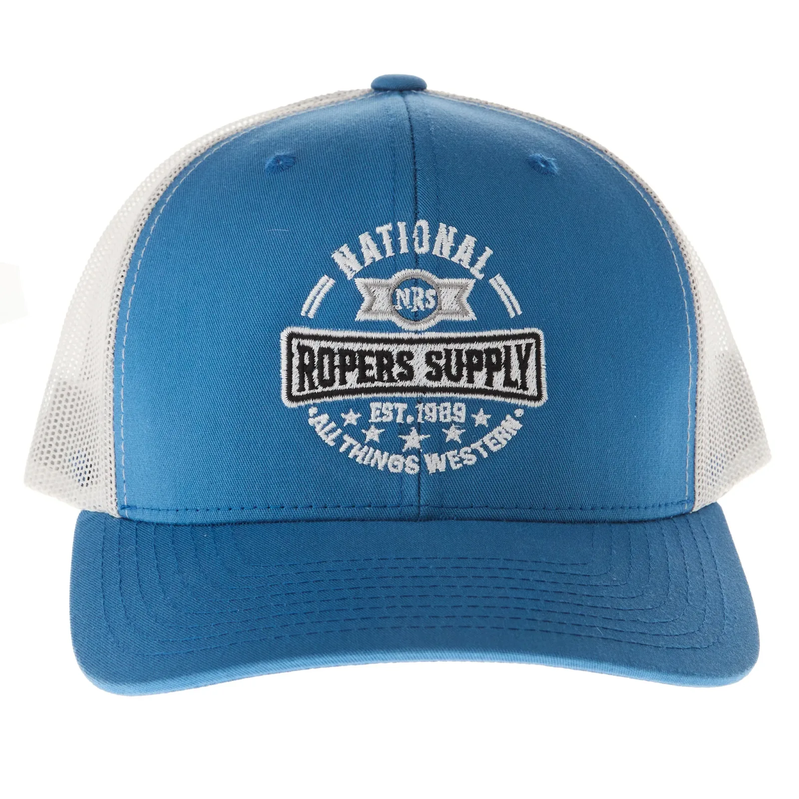 NRS Ranch National Ropers Supply Blue and Silver Cap - Image 2