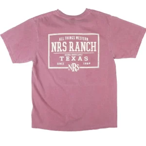 NRS Ranch Texas Maroon Back Logo Tee Shirt