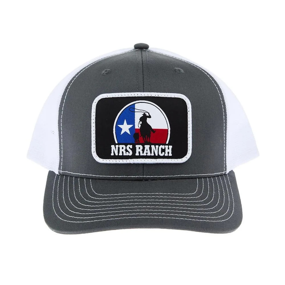 NRS Ranch TX Flag with Roper Charcoal/White Cap
