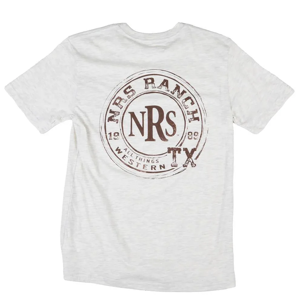 NRS Ranch TX Oatmeal Round Logo Tee Shirt