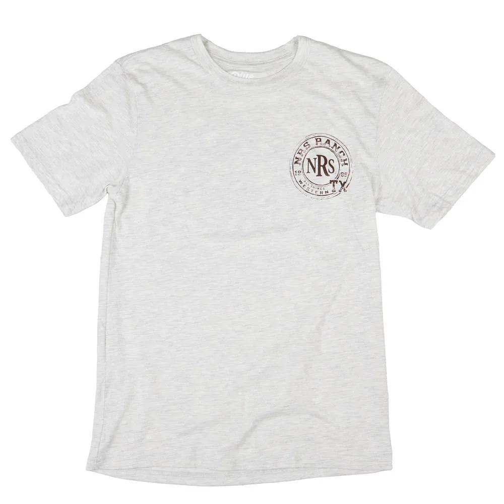 NRS Ranch TX Oatmeal Round Logo Tee Shirt - Image 2