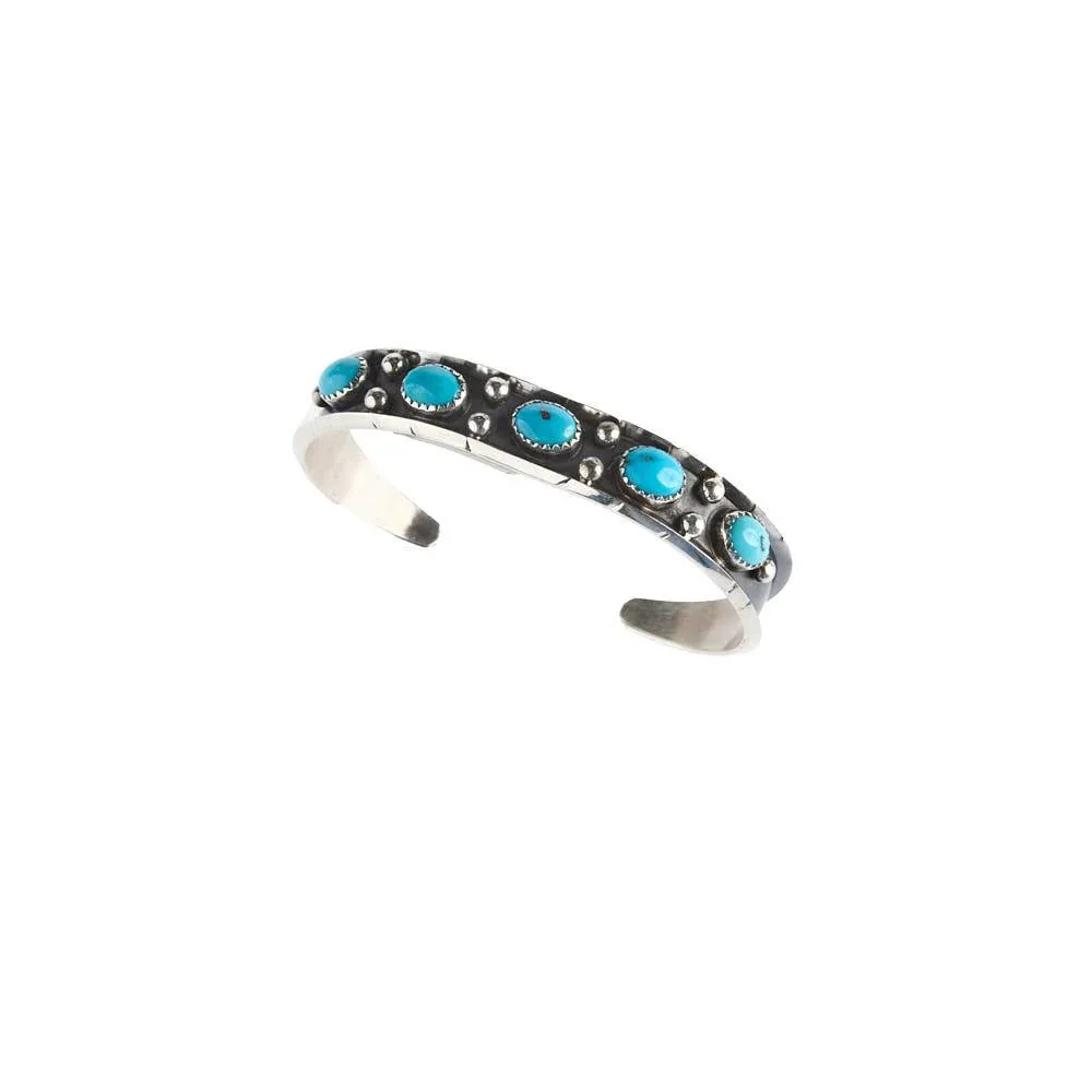 NRS Sterling Silver Kingman Turquoise Cuff