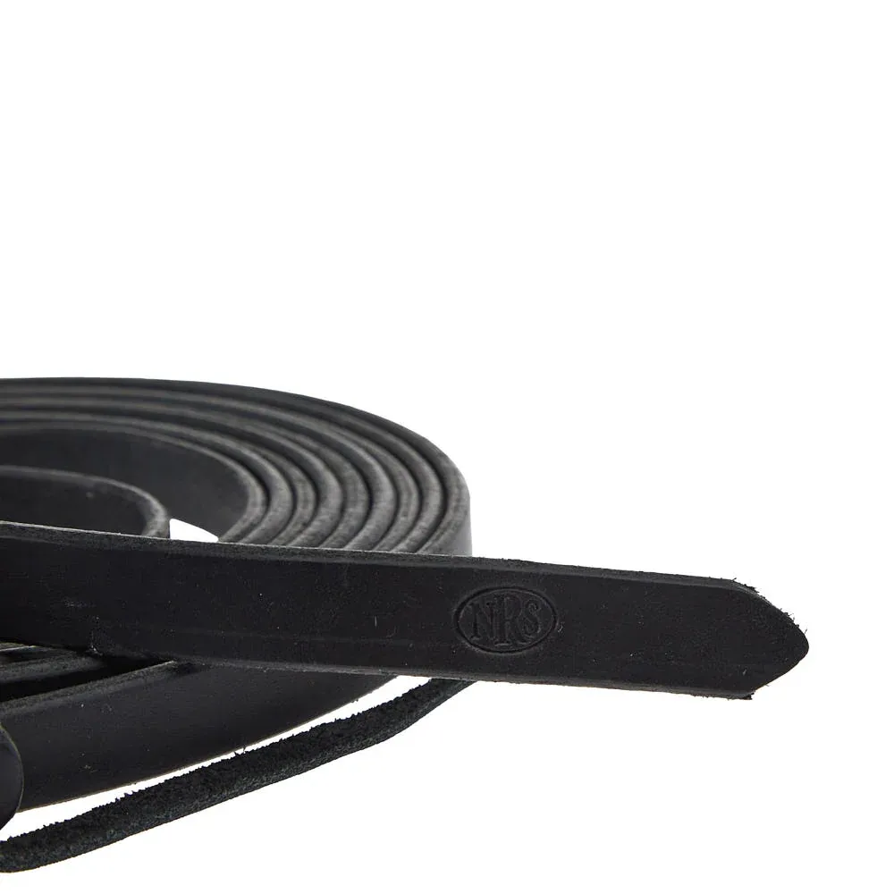 NRS Tack 3/4in Black Split Reins 8ft - Image 2