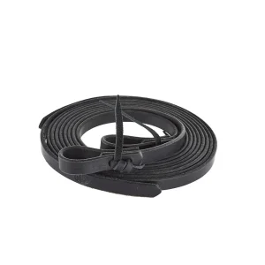 NRS Tack 5/8in Black Split Reins 8ft