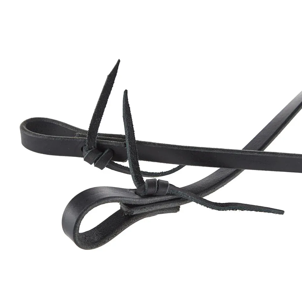 NRS Tack 5/8in Black Split Reins 8ft - Image 2