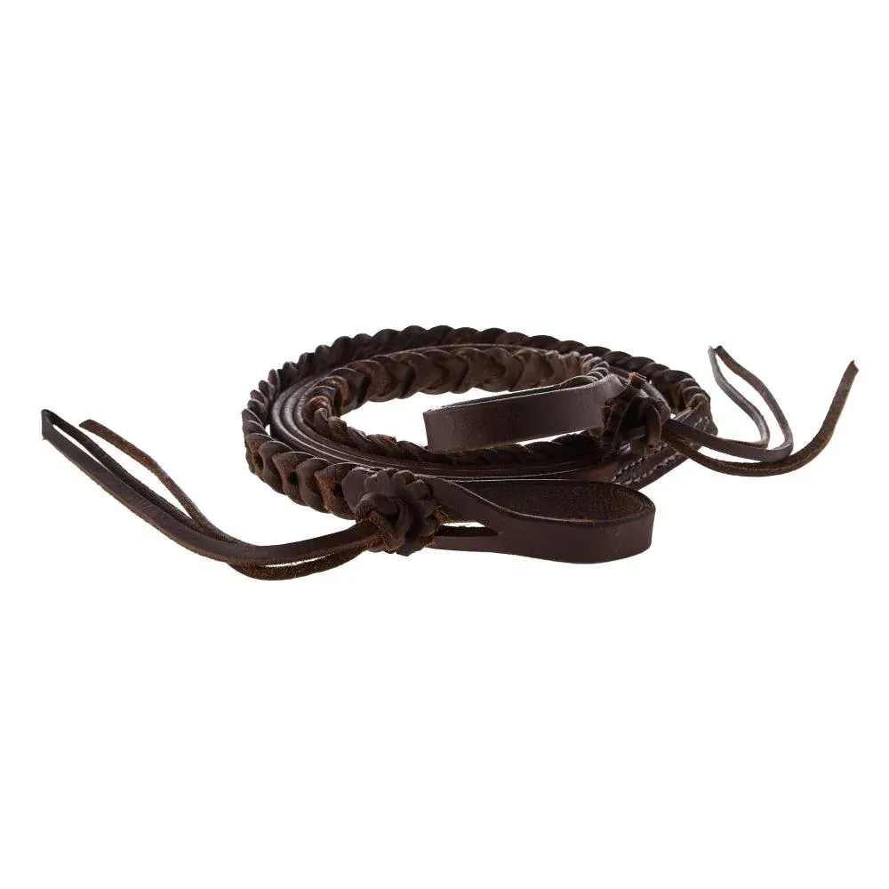 NRS Tack 5/8x8ft Braided Hermann Oiled Roping Rein