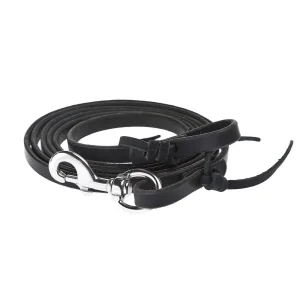 NRS Tack Black 1/2in x 8ft Flat Roping Reins