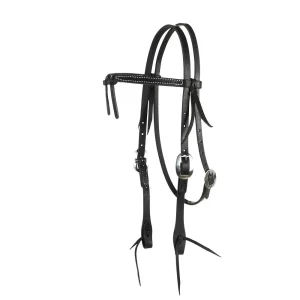 NRS Tack Black Knotted Browband Headstall