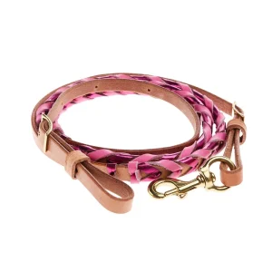 NRS TACK Pink and Fuchsia Lace Barrel Reins