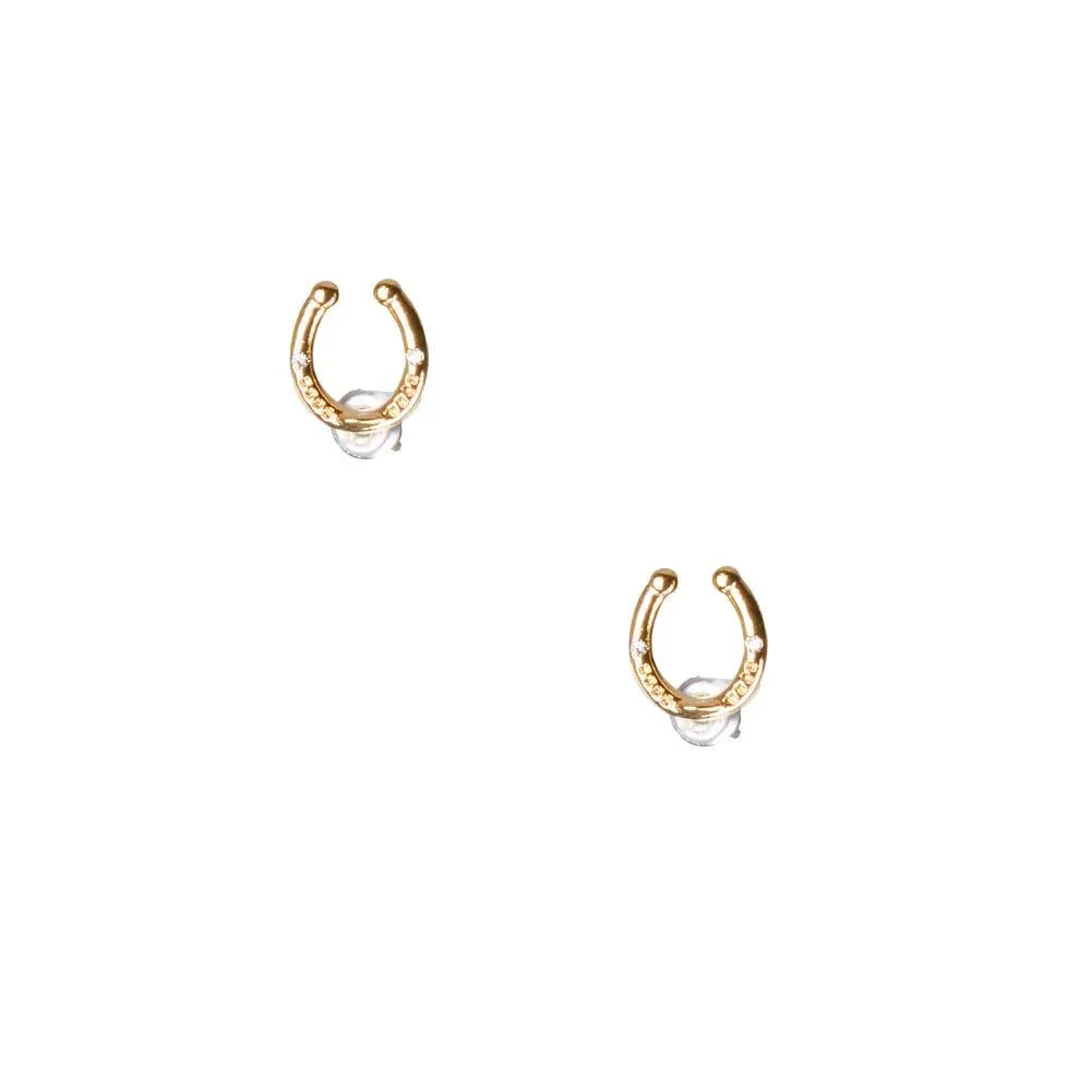 NRS Take Me To The Rodeo Gold Horseshoe Earring