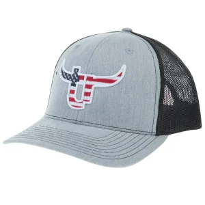 NRS Teamroper Grey and Black Flag Logo Cap
