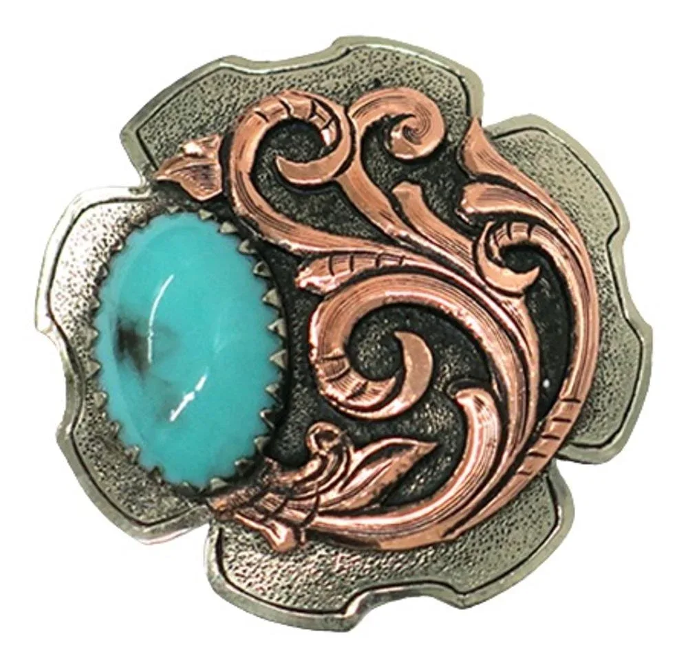 NRS Turquoise Stone 1 1/2in Screwback Concho