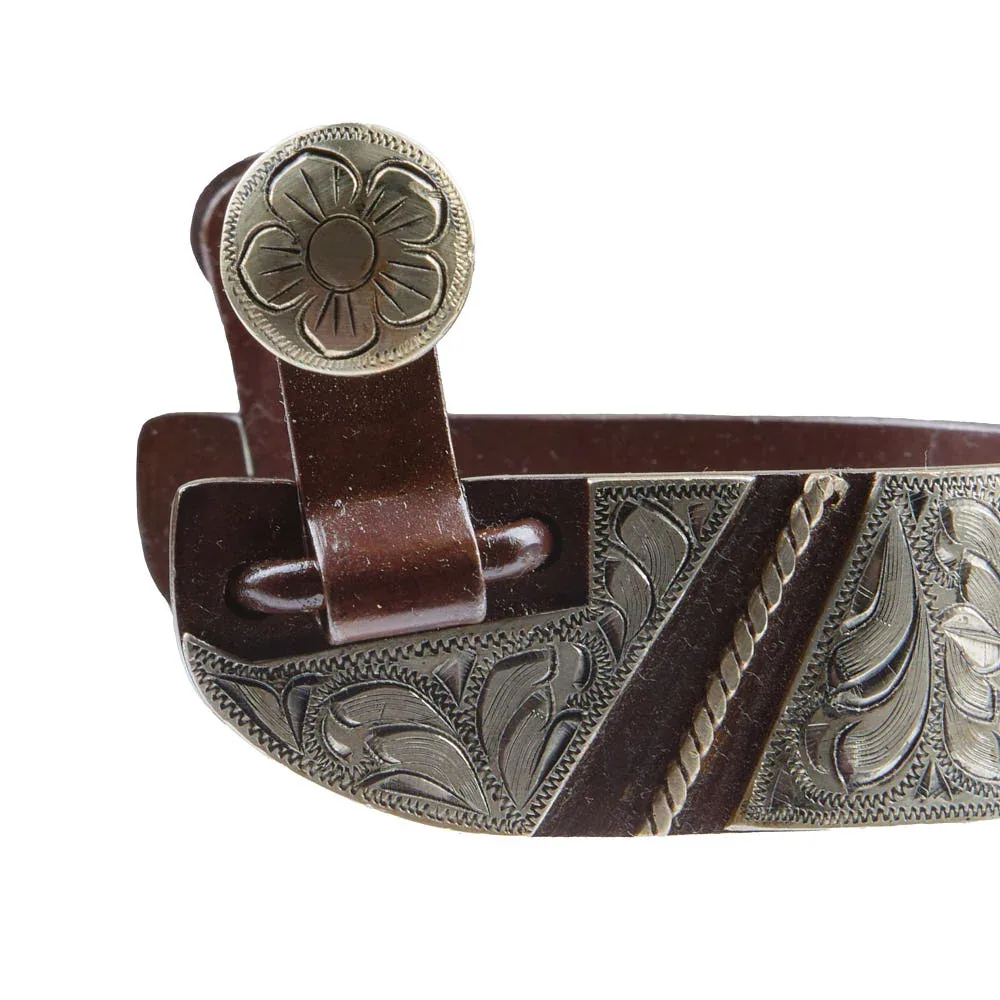 NRS Tyler Men`s Antique Striped Rock Grinder Spurs - Image 2