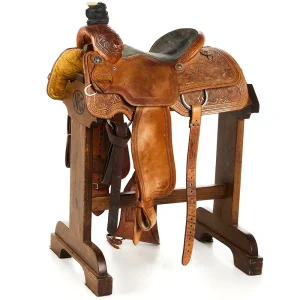 NRS Used 14in 1/2 Breed Floral Tooled All Around Saddle