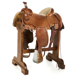 NRS Used 14in Full Tooled Basket Stamp Calf Roper