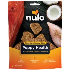 Nulo Puppy Health Chicken & Salmon Recipe Functional Jerky Bite Dog Treats