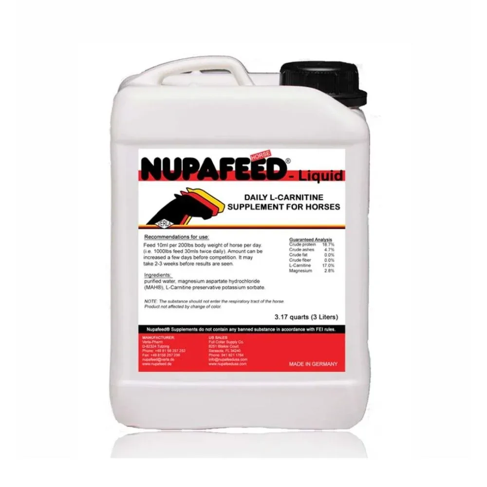 Nupafeed Usa L-Carnitine Daily Liquid for Horses 3 Liter