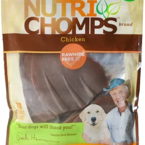 Nutri Chomps Pig Ear Shaped Dog Treat Chicken Flavor