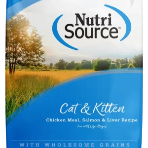 NutriSource Cat & Kitten All Life Stages Dry Cat Food Chicken Meal, Salmon & Liver 4 lb