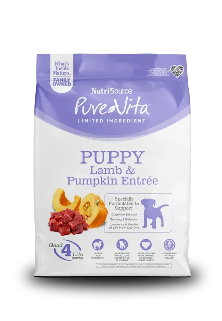 NutriSource Pure Vita LID Dry Puppy Food Lamb & Pumpkin 25 lb