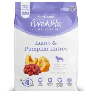 NutriSource PureVita LID Dry Dog Food Lamb & Pumpkin 4 lb