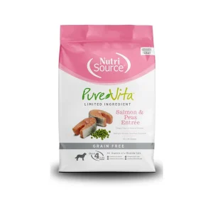 NutriSource PureVita LID Grain-Free Dry Dog Food Salmon & Peas Entrée 25 lb