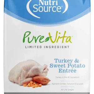 NutriSource PureVita LID Grain Free Dry Dog Food Turkey & Sweet Potato Entrée 4 lb