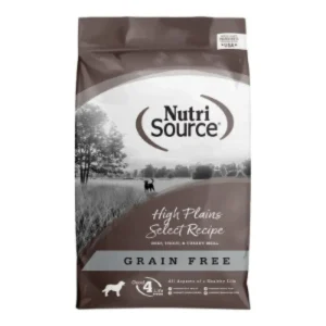 NutriSource Select Recipe Grain-Free Dry Dog Food High Plains Select 12 lb